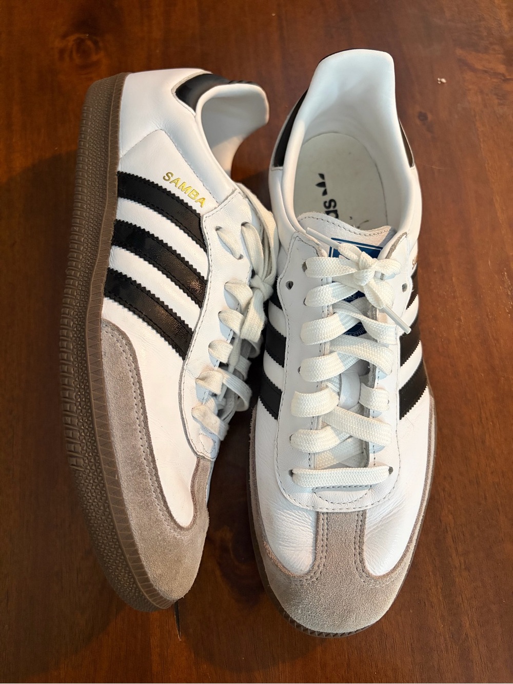 Adidas Samba White, Black & Gray Classic Sambas Sneakers